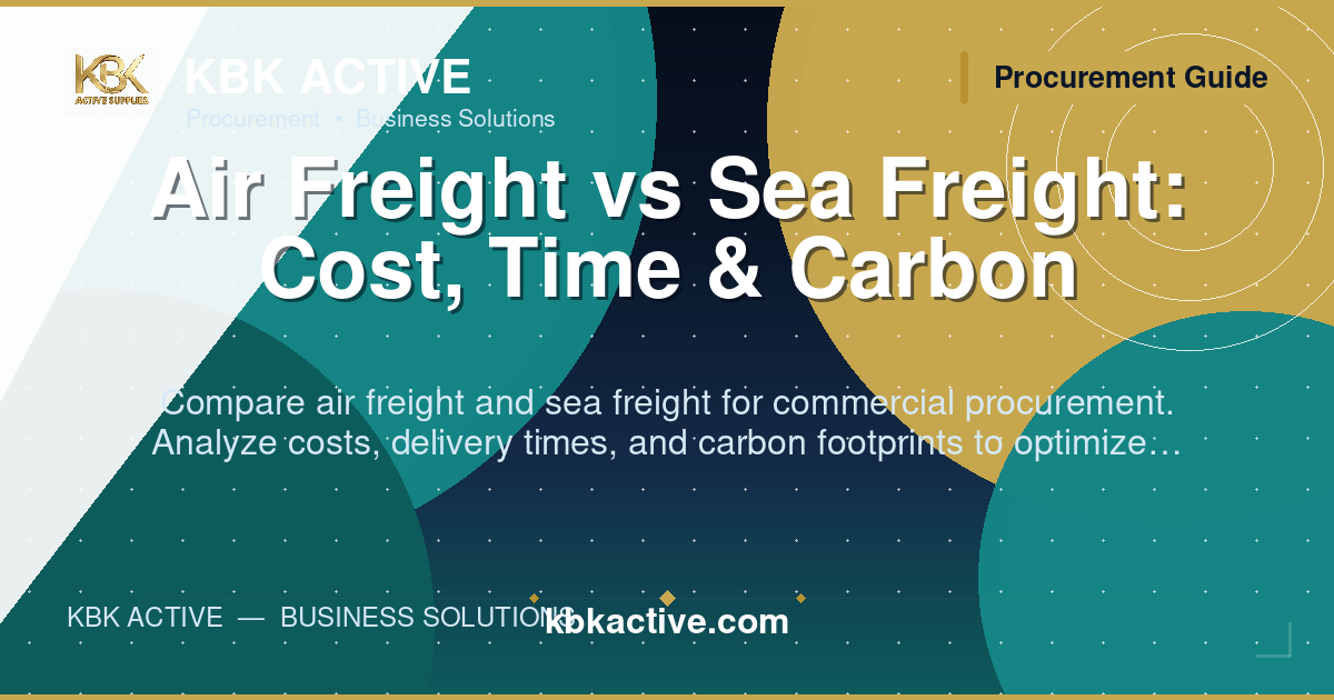 Air Freight vs Sea Freight: Cost, Time & Carbon
