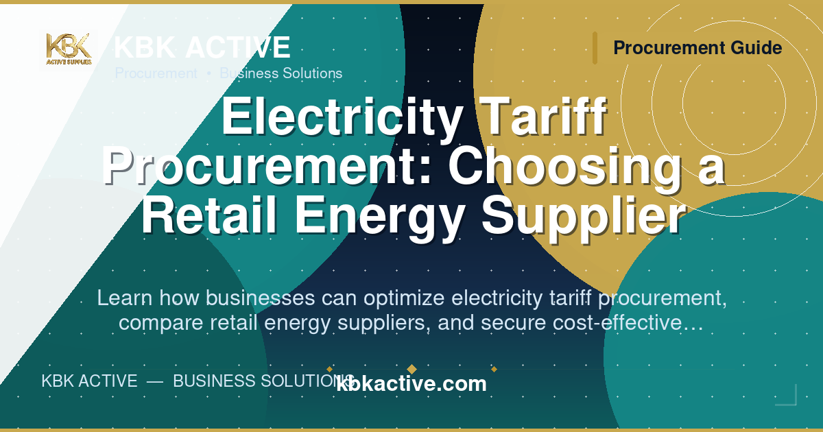 Electricity Tariff Procurement: Choosing a Retail Energy Supplier