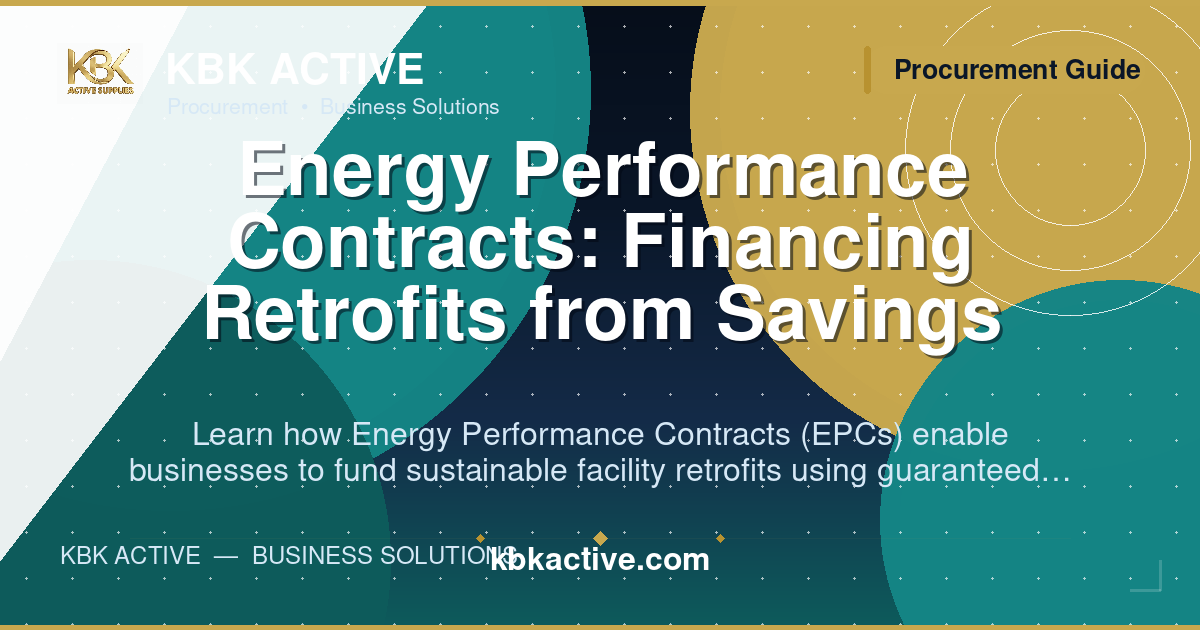 Energy Performance Contracts: Financing Retrofits from Savings