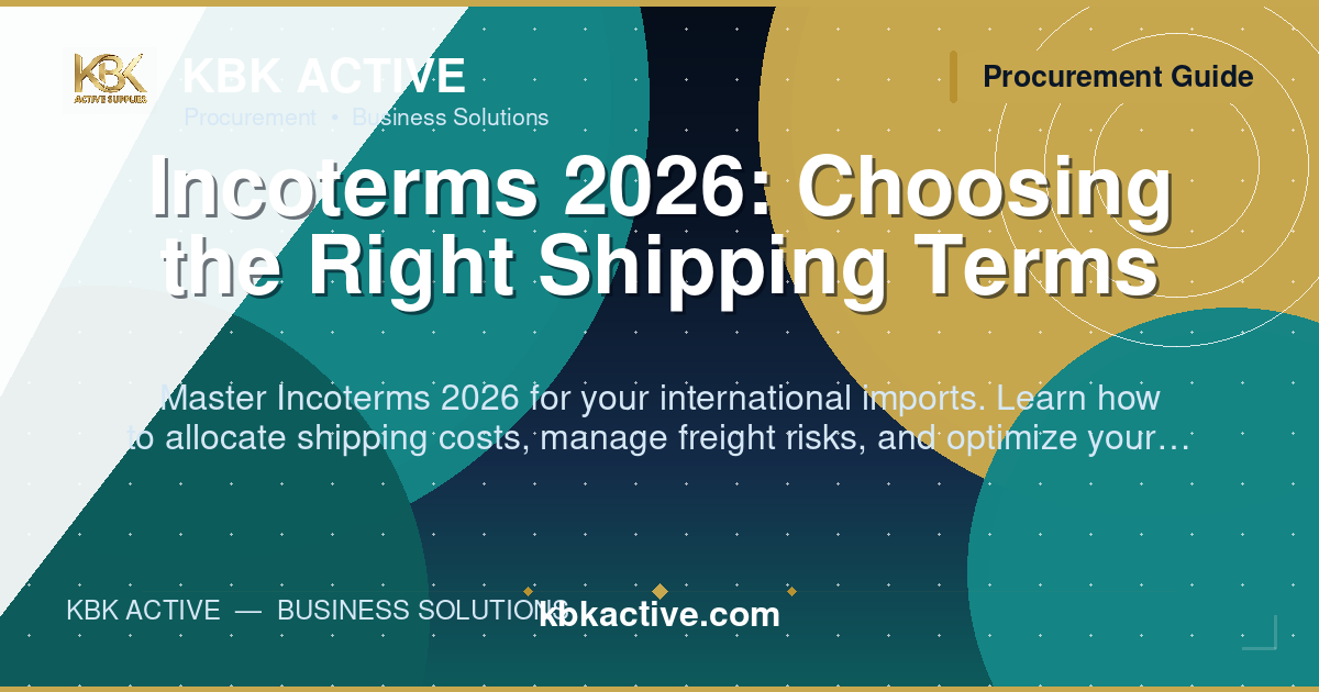 Incoterms 2026: Choosing the Right Shipping Terms