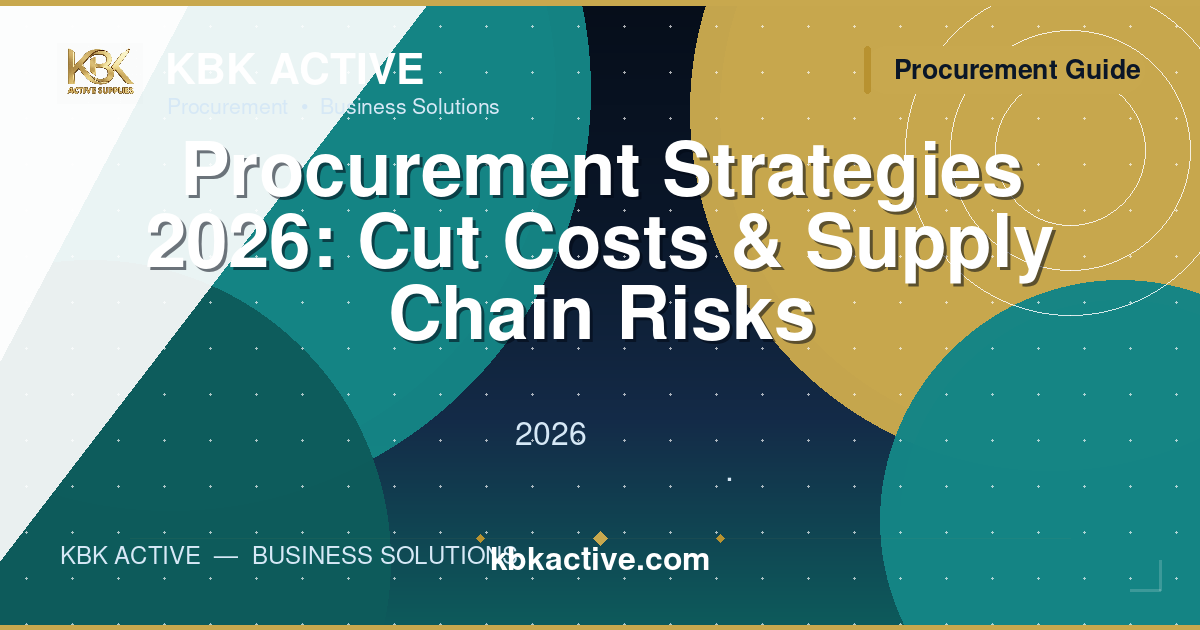 Procurement Strategies 2026: Cut Costs & Supply Chain Risks