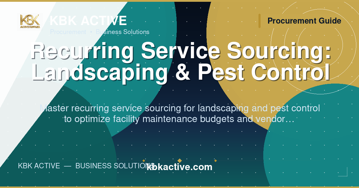 Recurring Service Sourcing: Landscaping & Pest Control