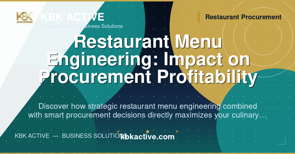 Restaurant Menu Engineering: Impact on Procurement Profitability