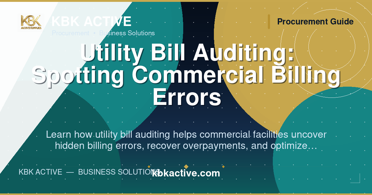 Utility Bill Auditing: Spotting Commercial Billing Errors