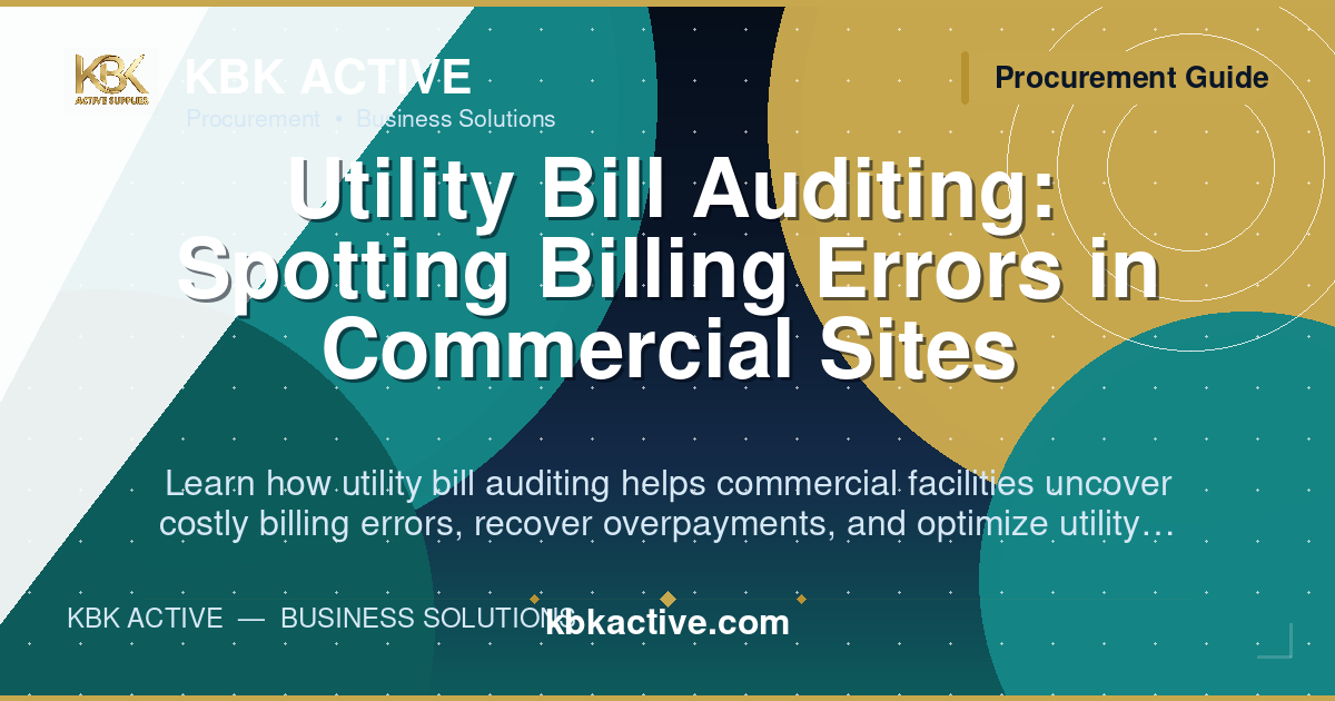 Utility Bill Auditing: Spotting Billing Errors in Commercial Sites