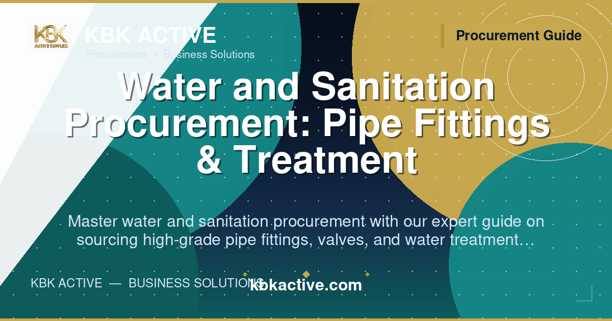 Water and Sanitation Procurement: Pipe Fittings & Treatment